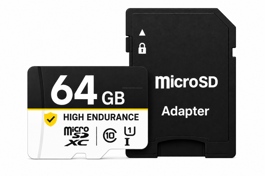 Karta pamięci microSD 64GB High Endurance U3 V30 do kamer monitoringu